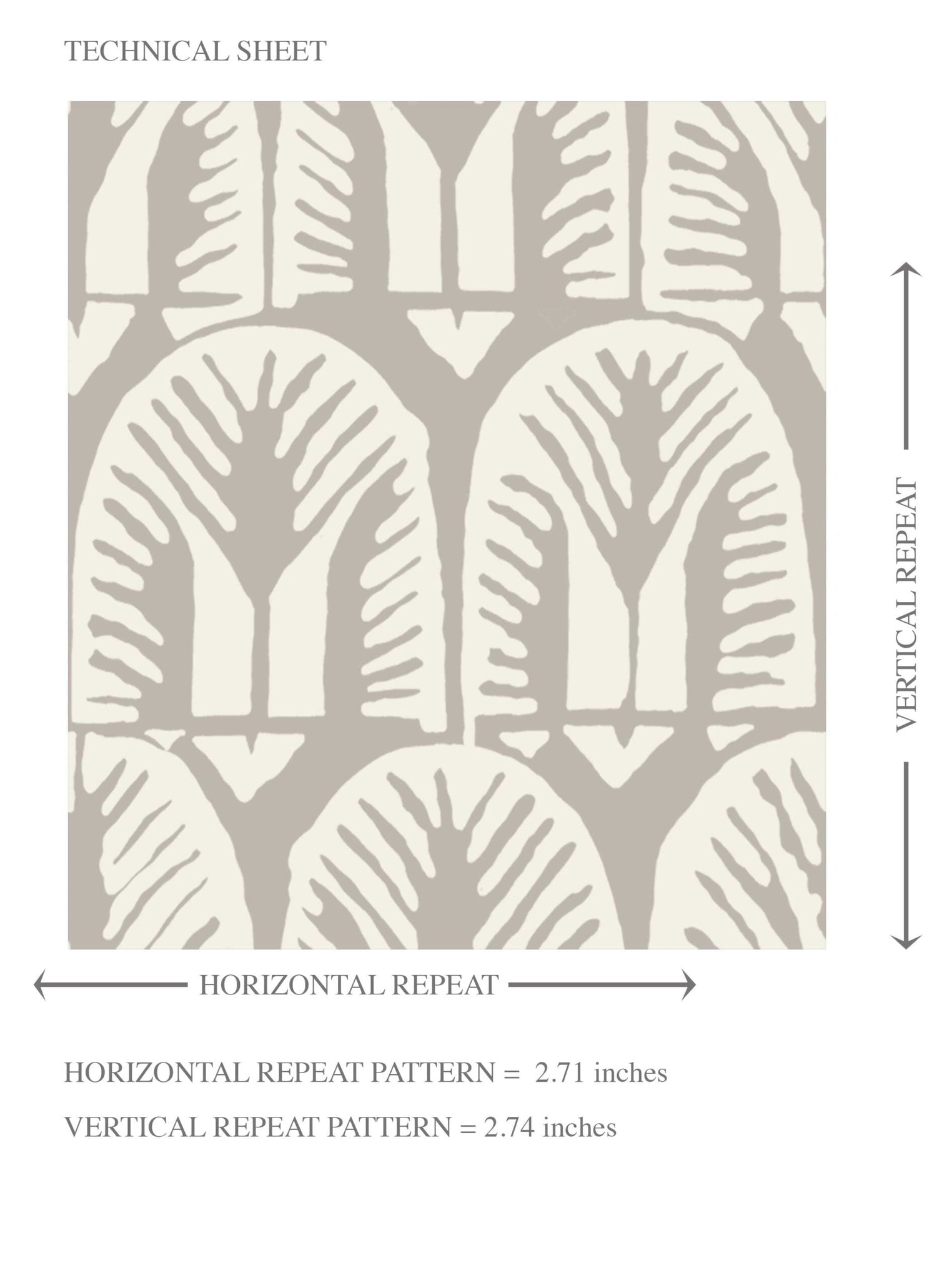 Neutral Geometric Scallops Floral Kids Room Wallpaper (Beige/ Greige)