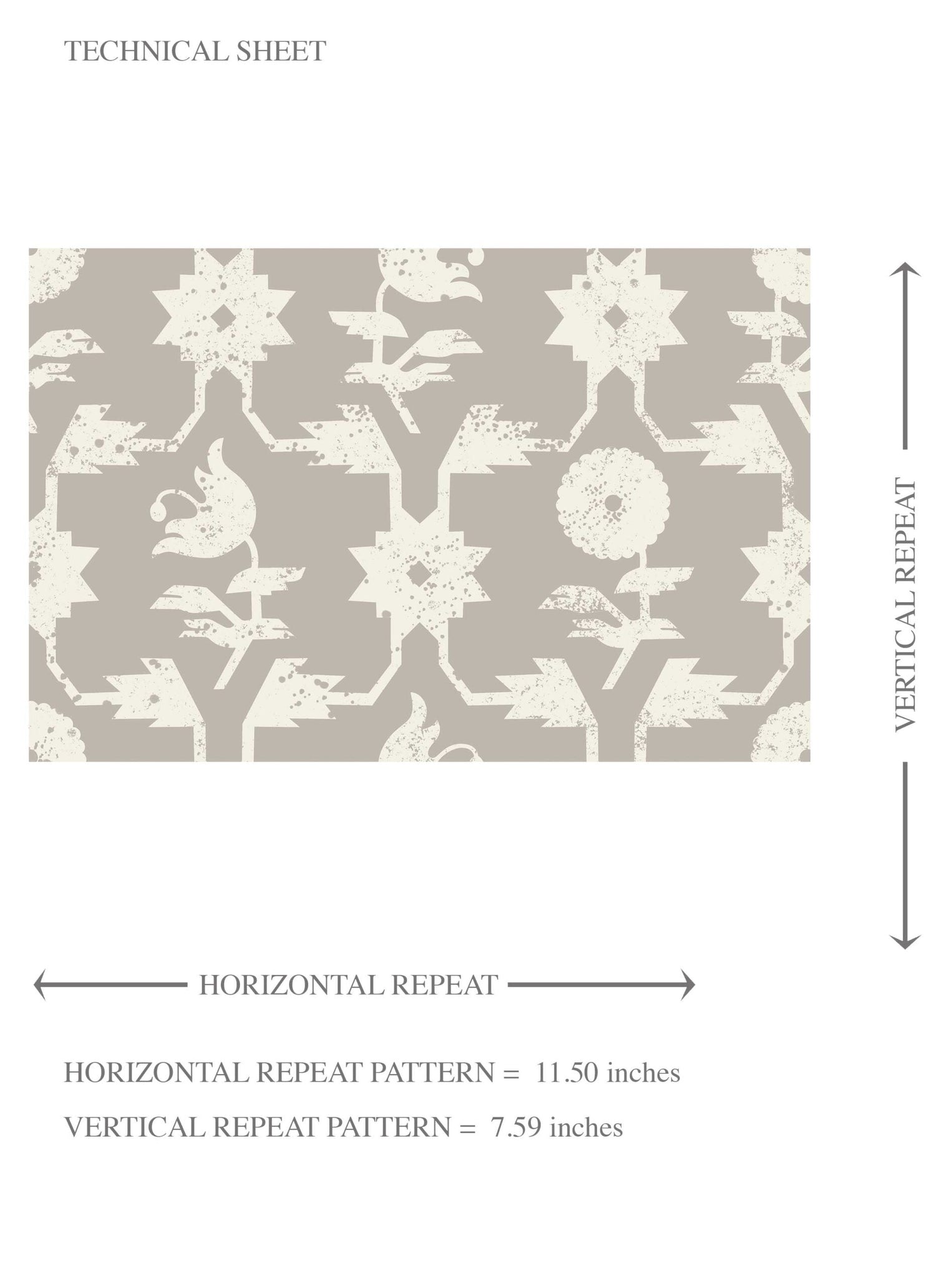 Neutral Toned Modern Floral/ Botanical Kids Room Wallpaper (Gray/ Greige/ White)