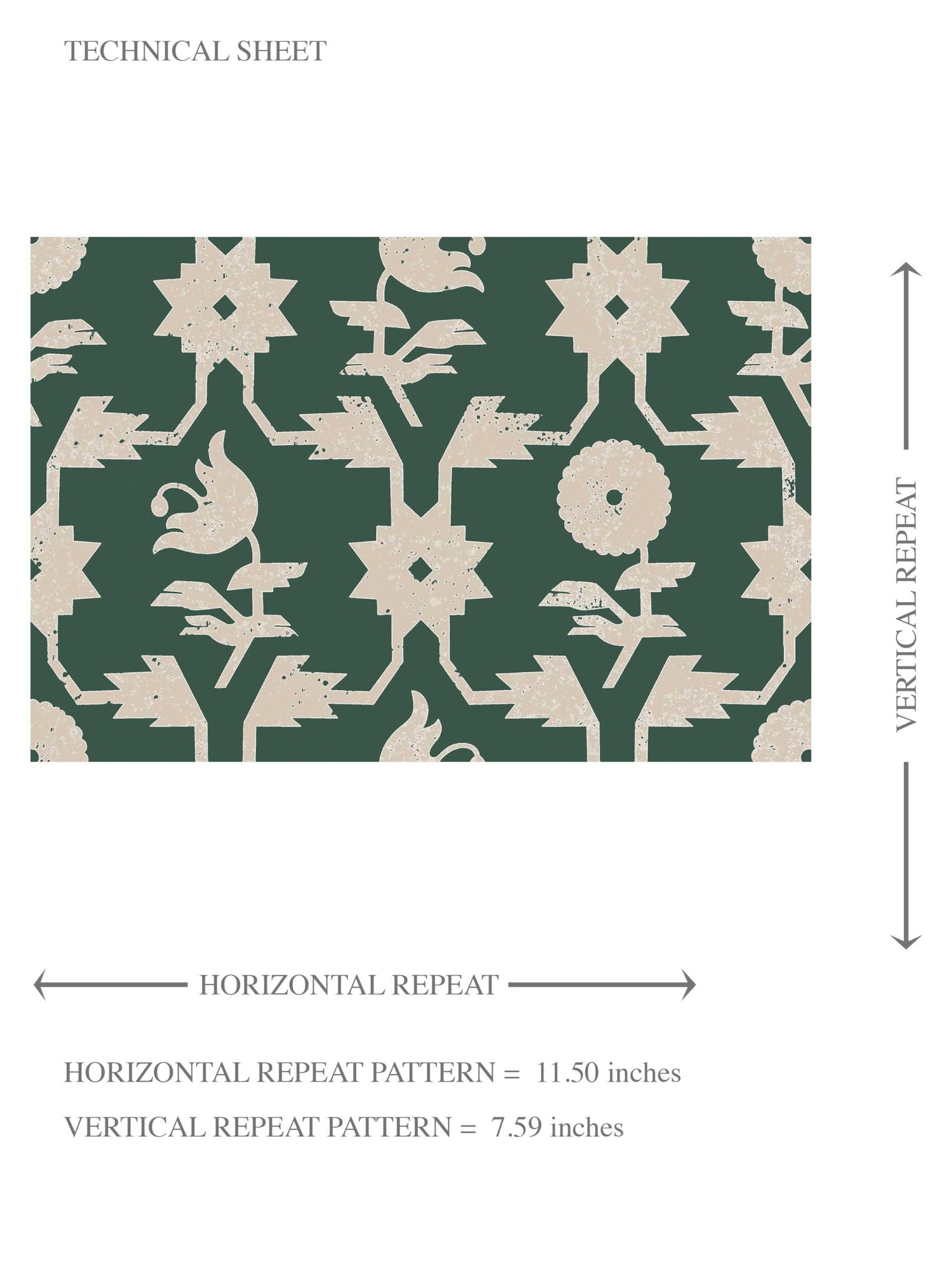 Modern Floral Botanical Kids Room Wallpaper (Green/ Beige)