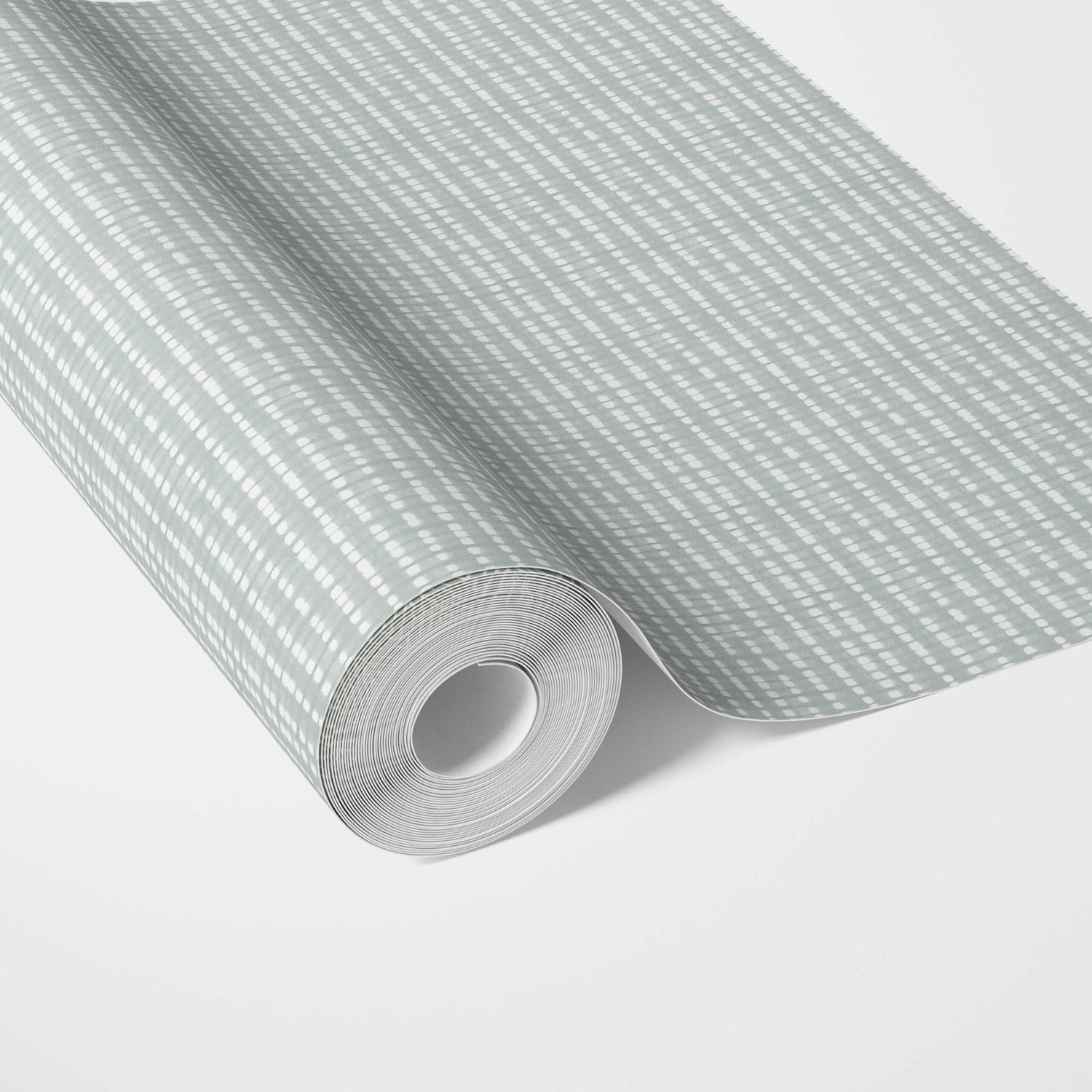 Textured Shibori Effect Striped Traditional Wallpaper (Blue/ White)