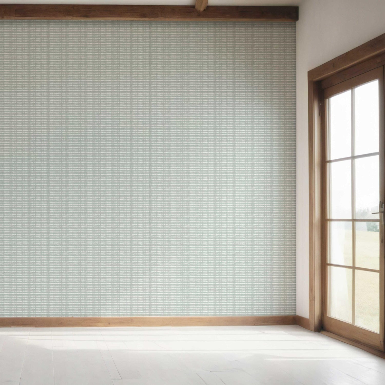 Textured Shibori Effect Striped Bedroom Wallpaper (Blue/ White)