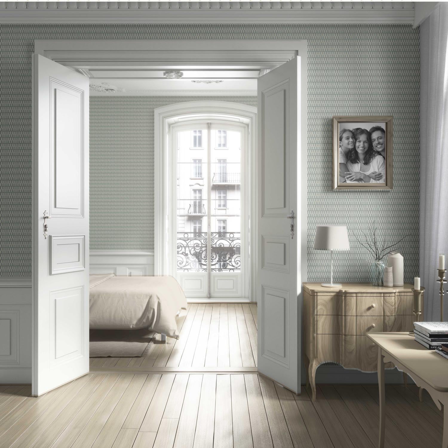 Modern Neutral-Toned/ Micro-Patterned Living Room Wallpaper (Sage Gray)