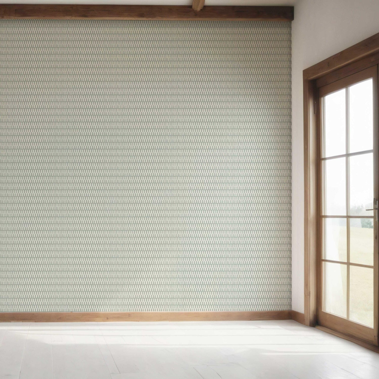 Modern Neutral-Toned/ Micro-Patterned Bedroom Wallpaper (Sage Gray)
