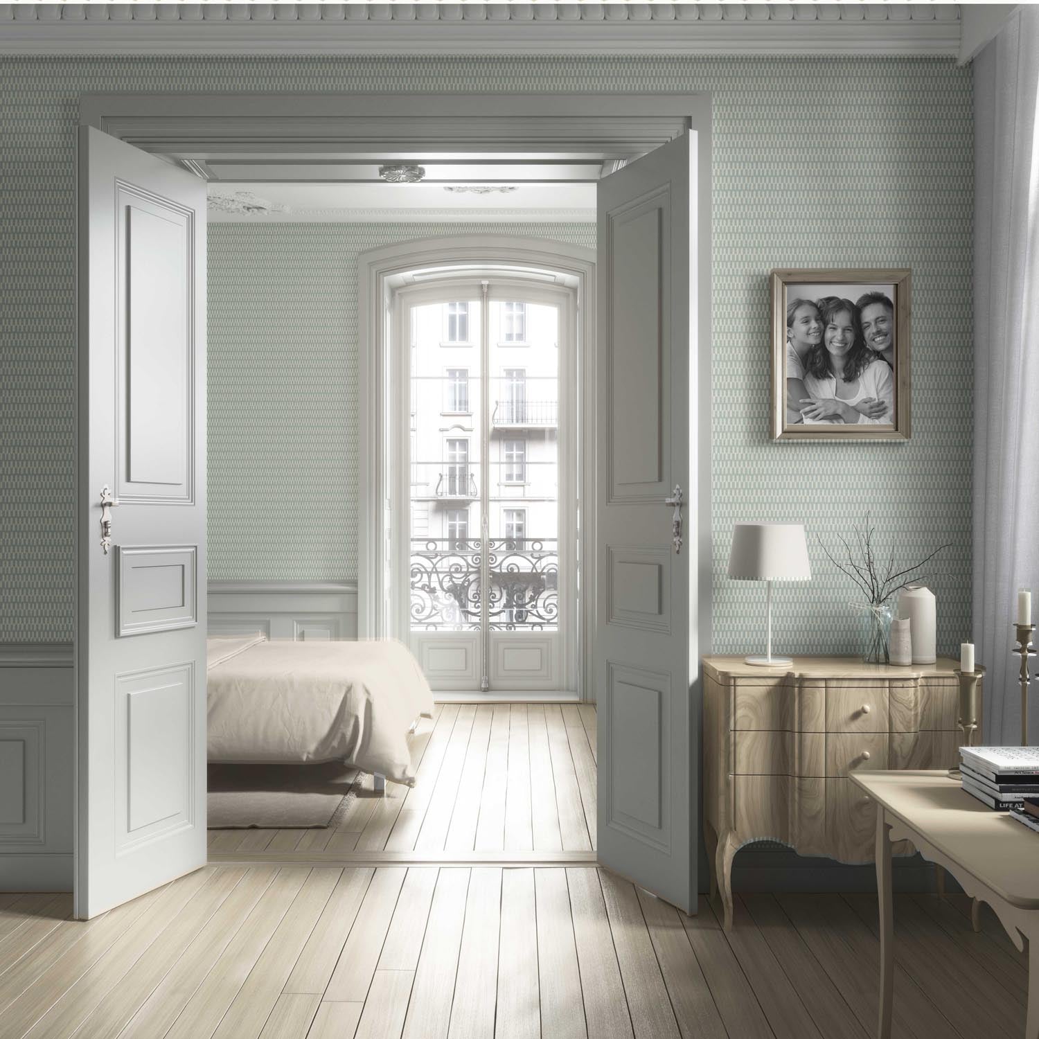 Modern Geometric Micro-Print Living Room Wallpaper (Duck Egg Blue/ White)