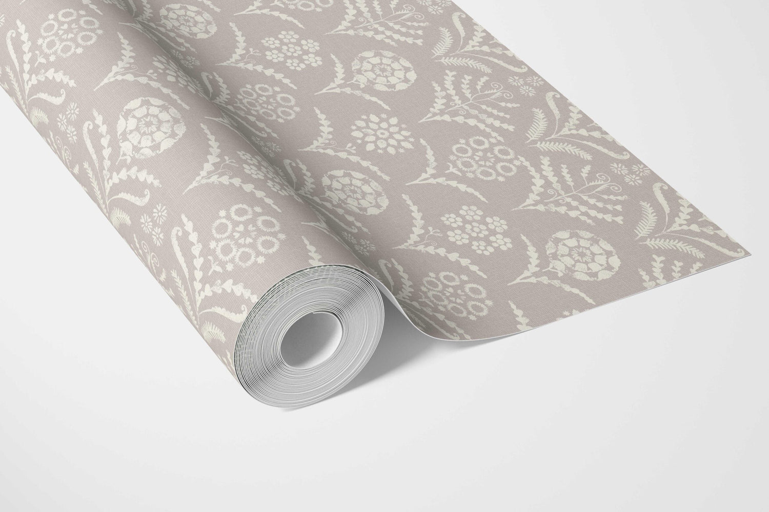 Modern Neural-Toned Floral/ Botanical Bathroom Wallpaper (Gray/ Taupe)