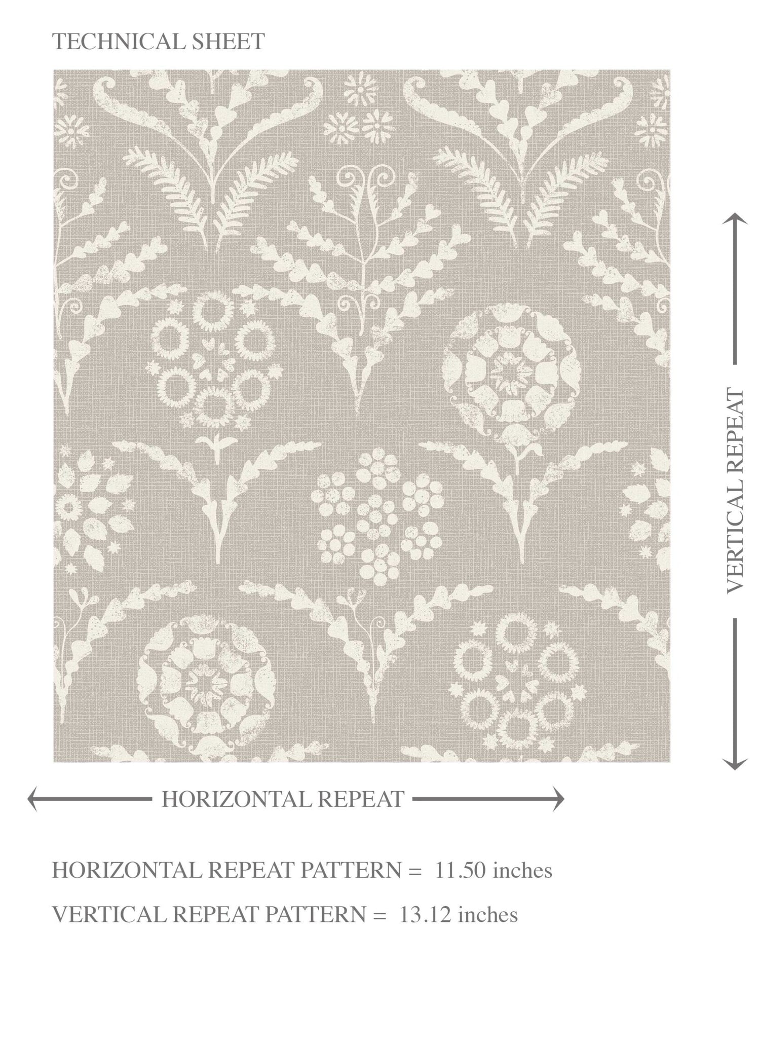 Modern Neural-Toned Floral/ Botanical Kids Room Wallpaper (Gray/ Taupe)