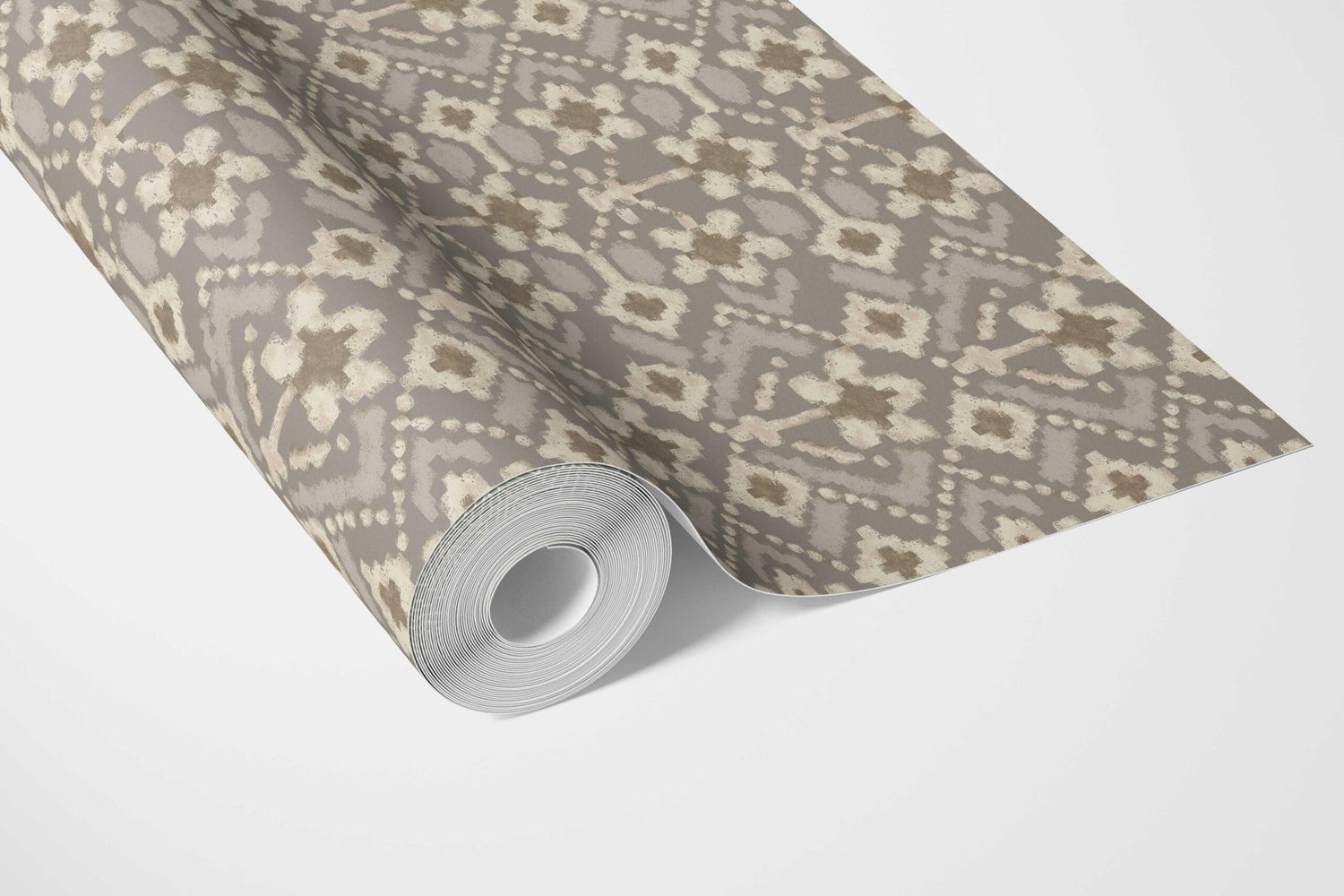 Modern Neutral-Toned Botanical Floral Bathroom Wallpaper (Brown/ Taupe/ Beige)