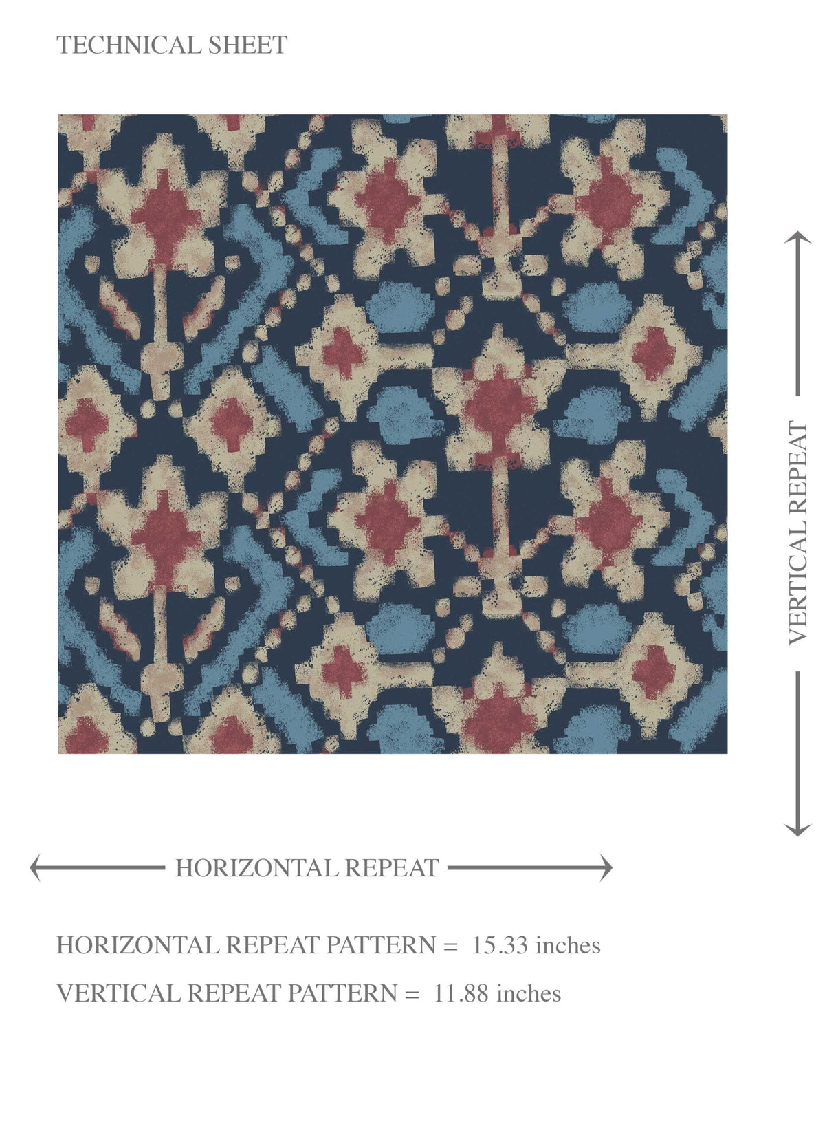 Modern Botanical Floral Kids Room Wallpaper (Navy Blue/ Pink/ Beige)