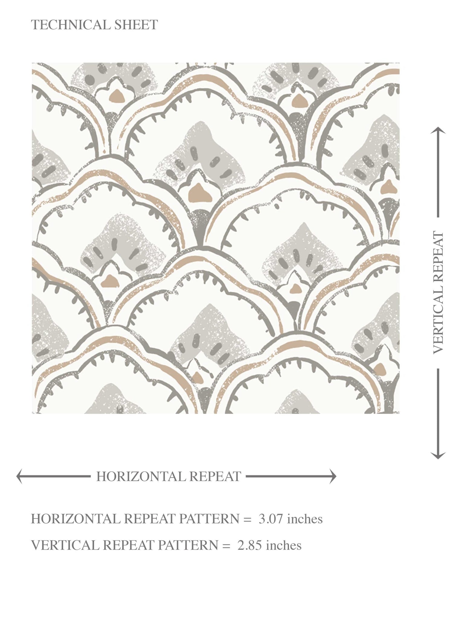 Small-Scale Floral Lattice Kids Room Wallpaper (Gray/ White)