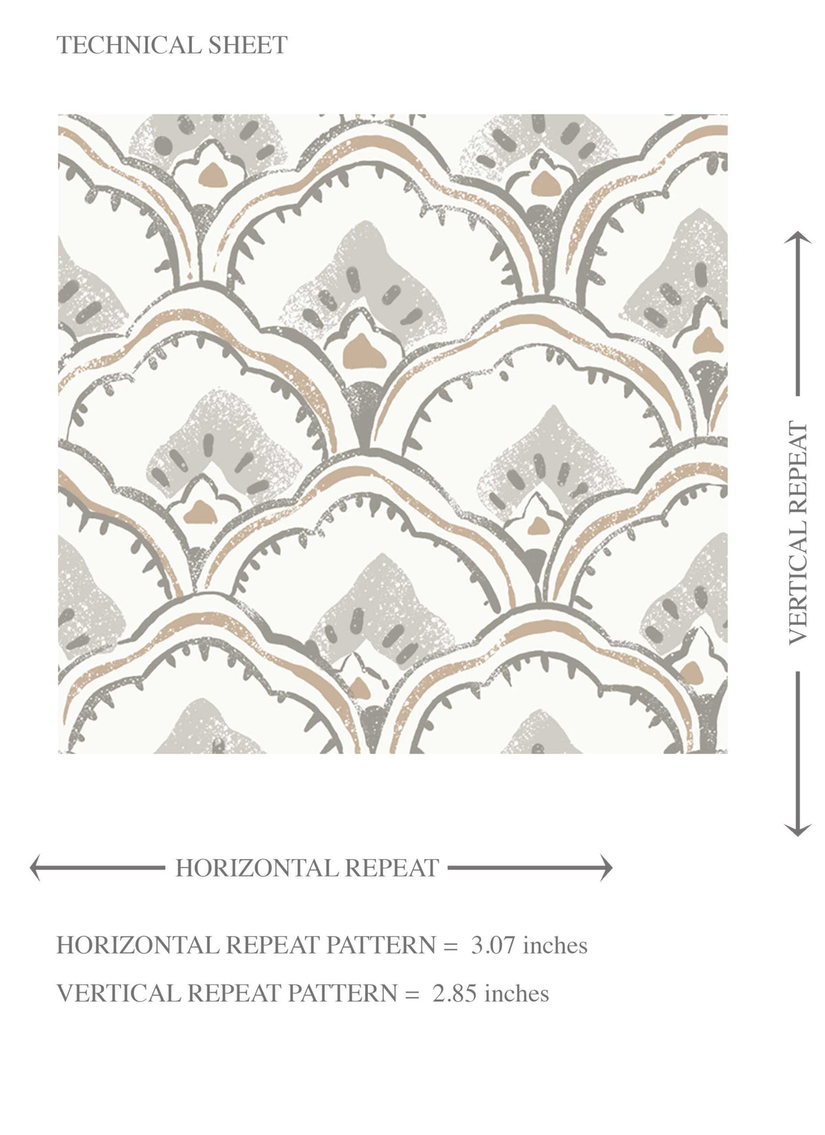 Small-Scale Floral Lattice Kids Room Wallpaper (Gray/ White)
