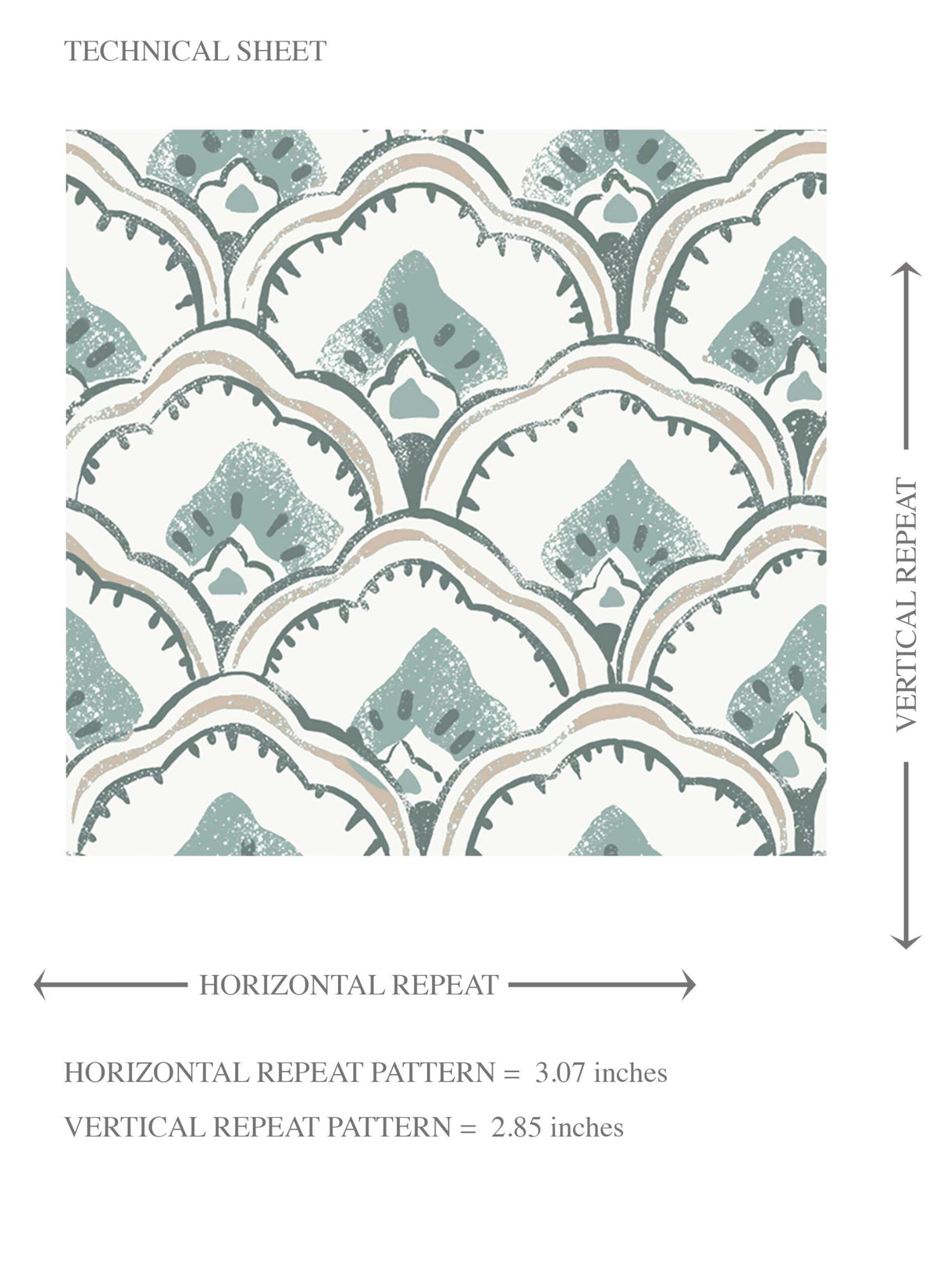 Small-Scale Floral Lattice Kids Room Wallpaper (Blue-Green/ White)