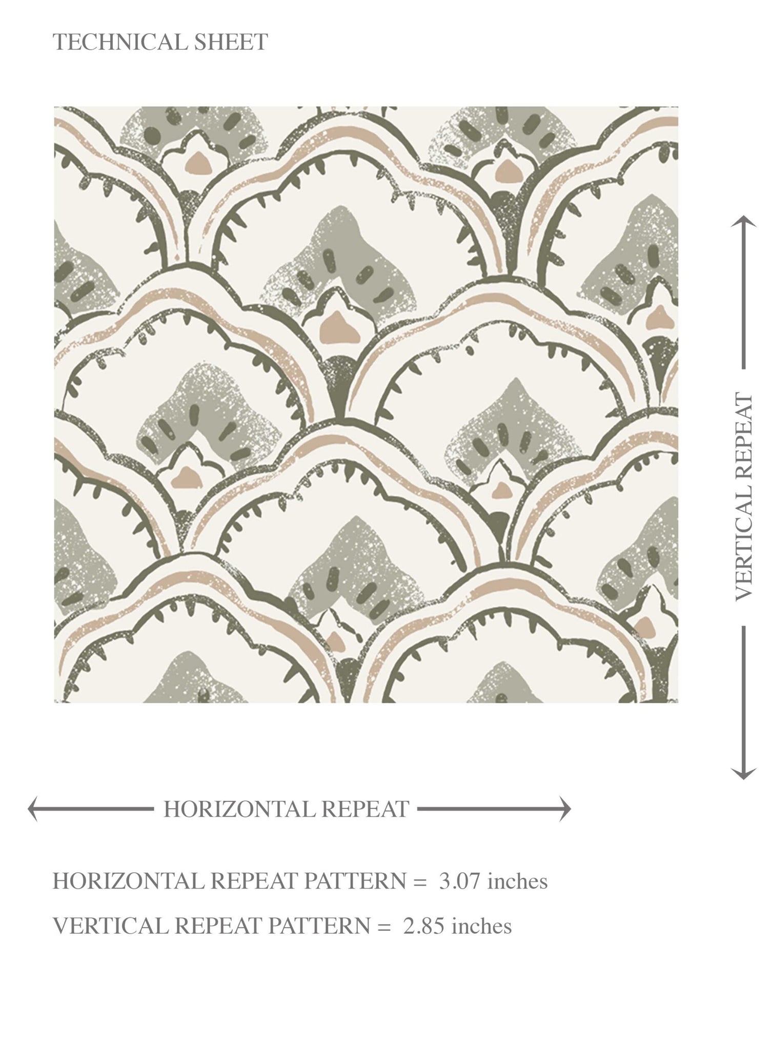 Small-Scale Floral Lattice Kids Room Wallpaper (Gray/ White)