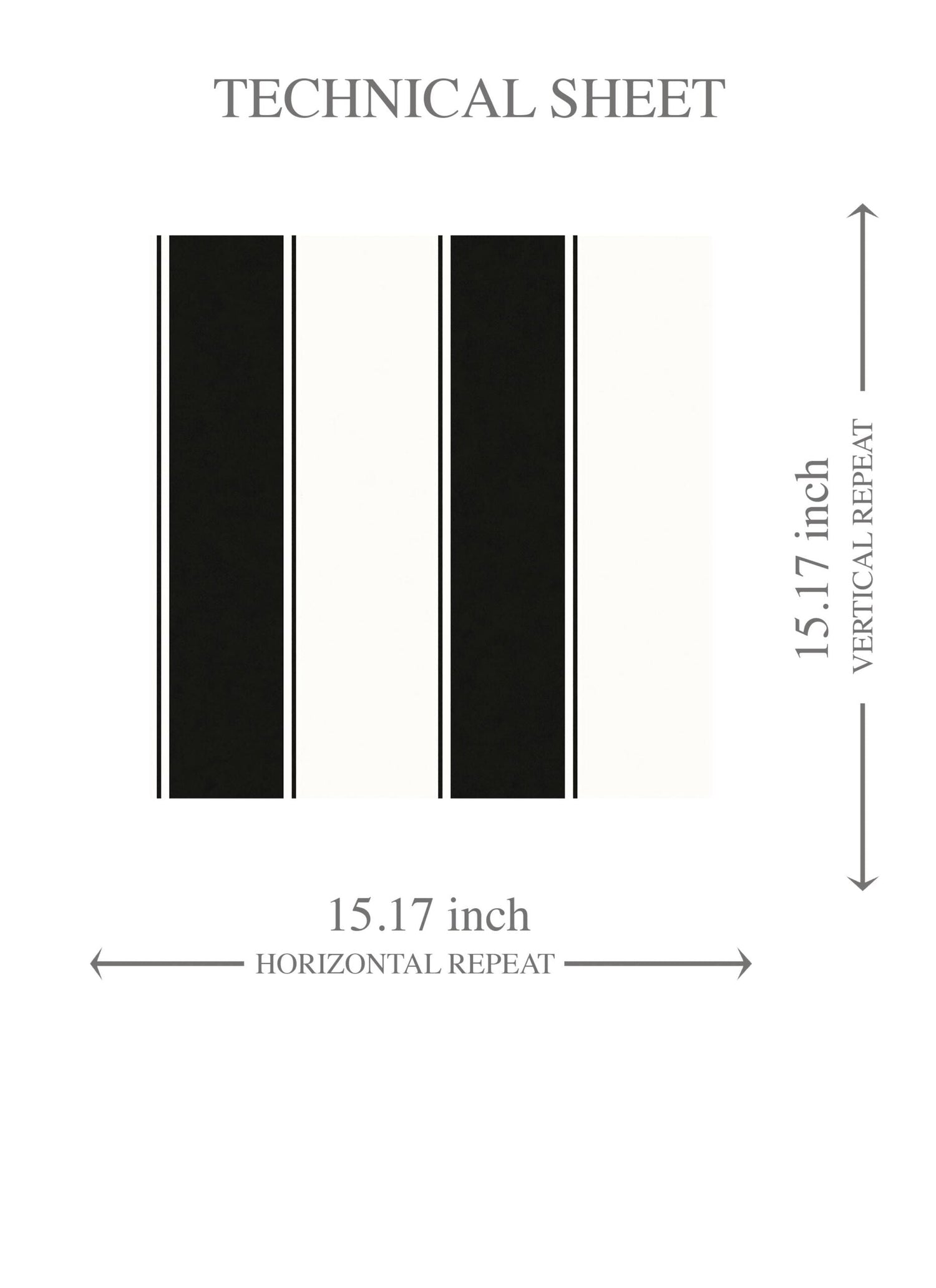 Neutral-Toned Scandi-Inspired Striped Kids Room Wallpaper (Black & White)