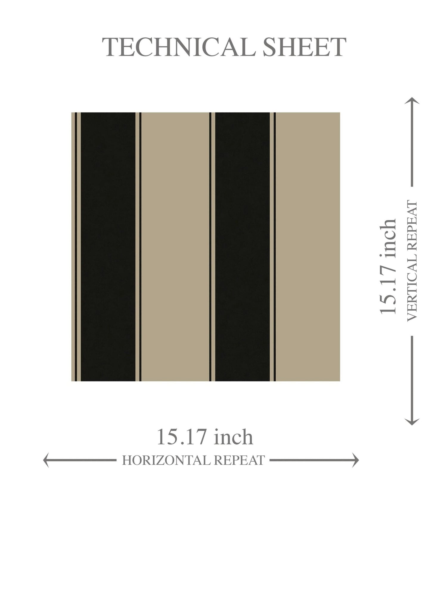 Neutral-Toned Scandi-Inspired Striped Kids Room Wallpaper (Black/ Brown/ Beige)