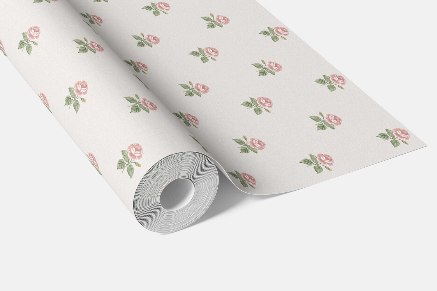 Vintage-Inspired Floral Block Print Kitchen Wallpaper (Pink/ Green/ White)