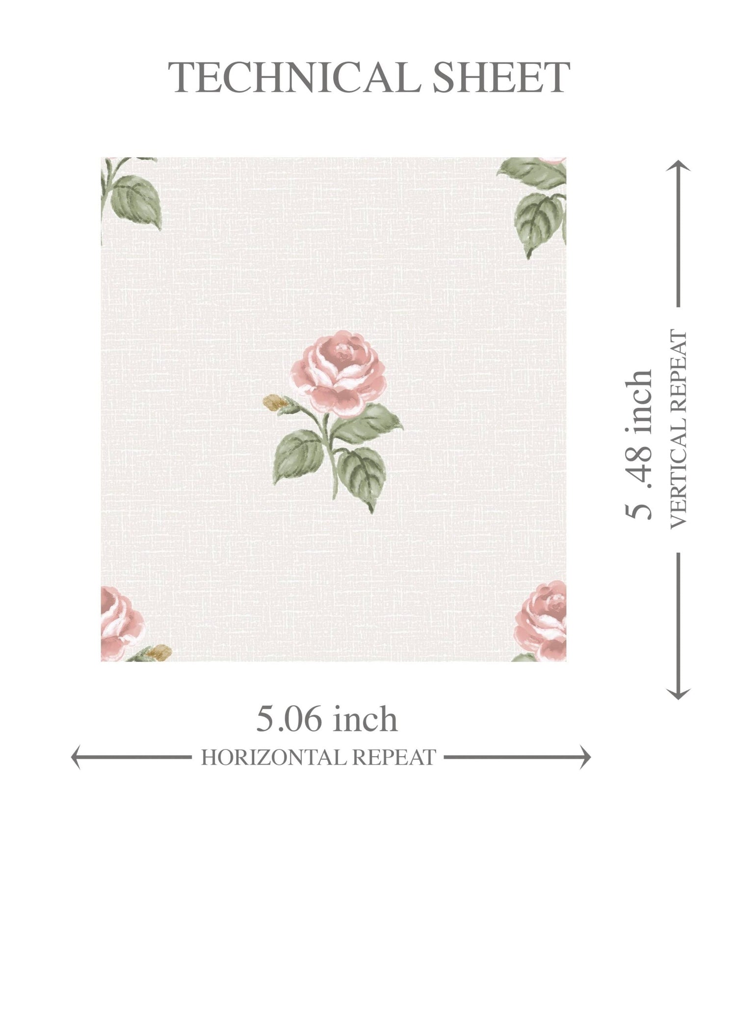 Vintage-Inspired Floral Block Print Kids Room Wallpaper (Pink/ Green/ White)