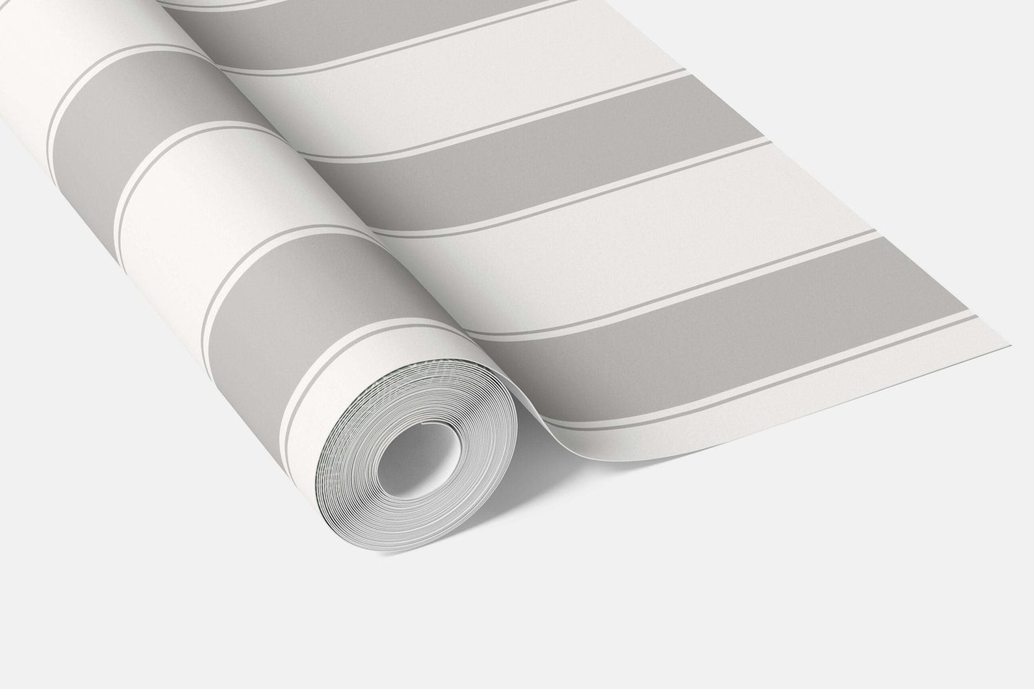Neutral Geometric Striped Kitchen Wallpaper (Gray/ White)