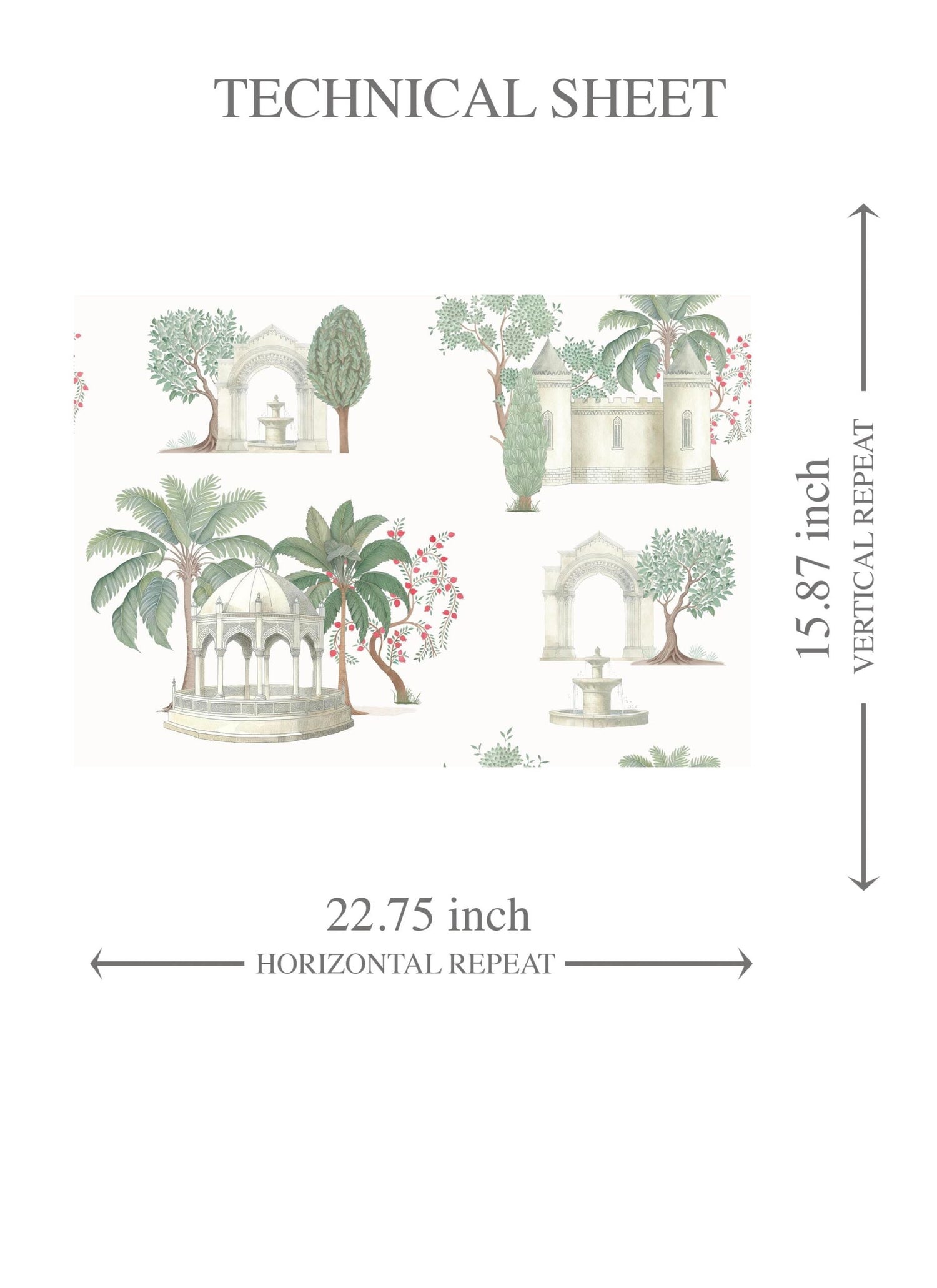 Floral Botanical Patterned Kids Room Wallpaper (Pink/ Red/ Green/ White)
