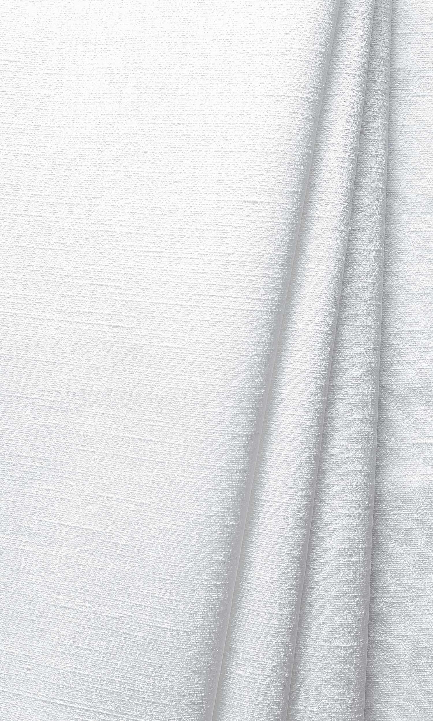 Silk Blend Home Décor Fabric By the Metre (White/ Ivory)