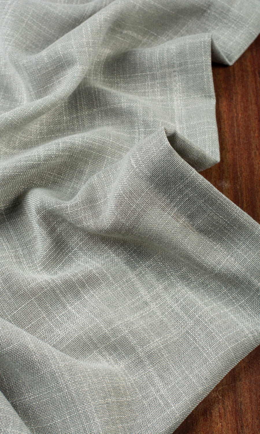 Textured Sheer Free Fabric Material Sample (Green-Grey)