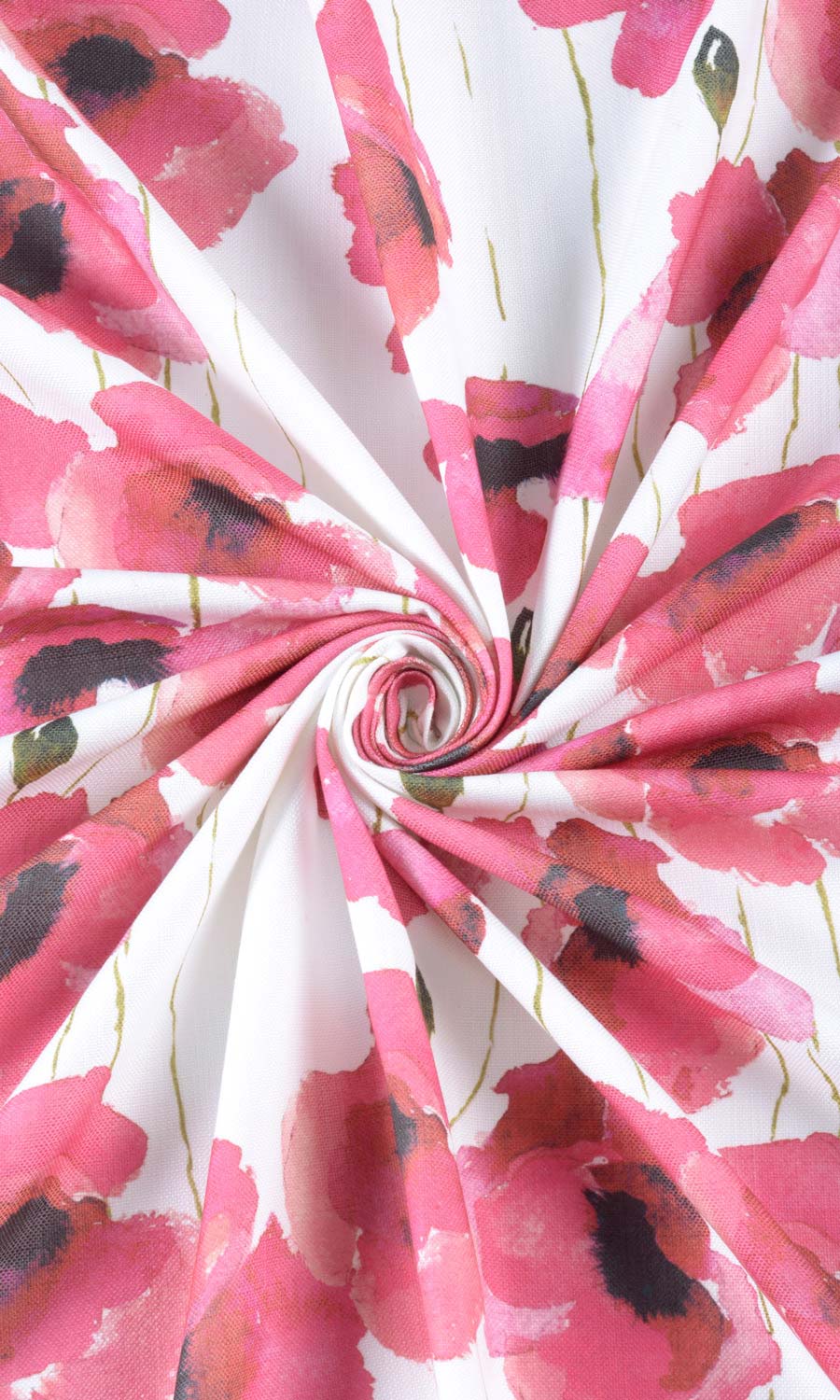 Water Lilies Floral Fabric Sample for Roman Blinds & Shades (Pink)