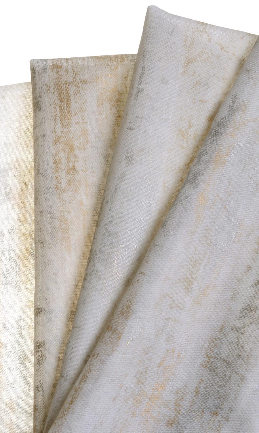 Printed Sheer Blinds (Metallic Golden/ Yellow) Extra Long Short Wide
