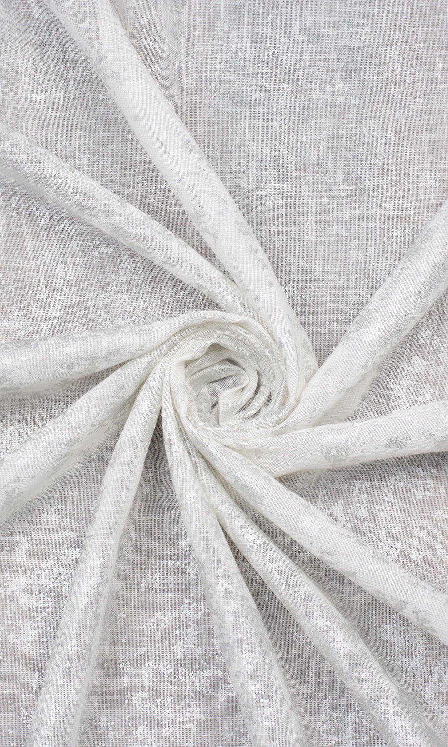 Metallic Accent Semi-Sheer Made-to-Measure Roman Blinds (White)