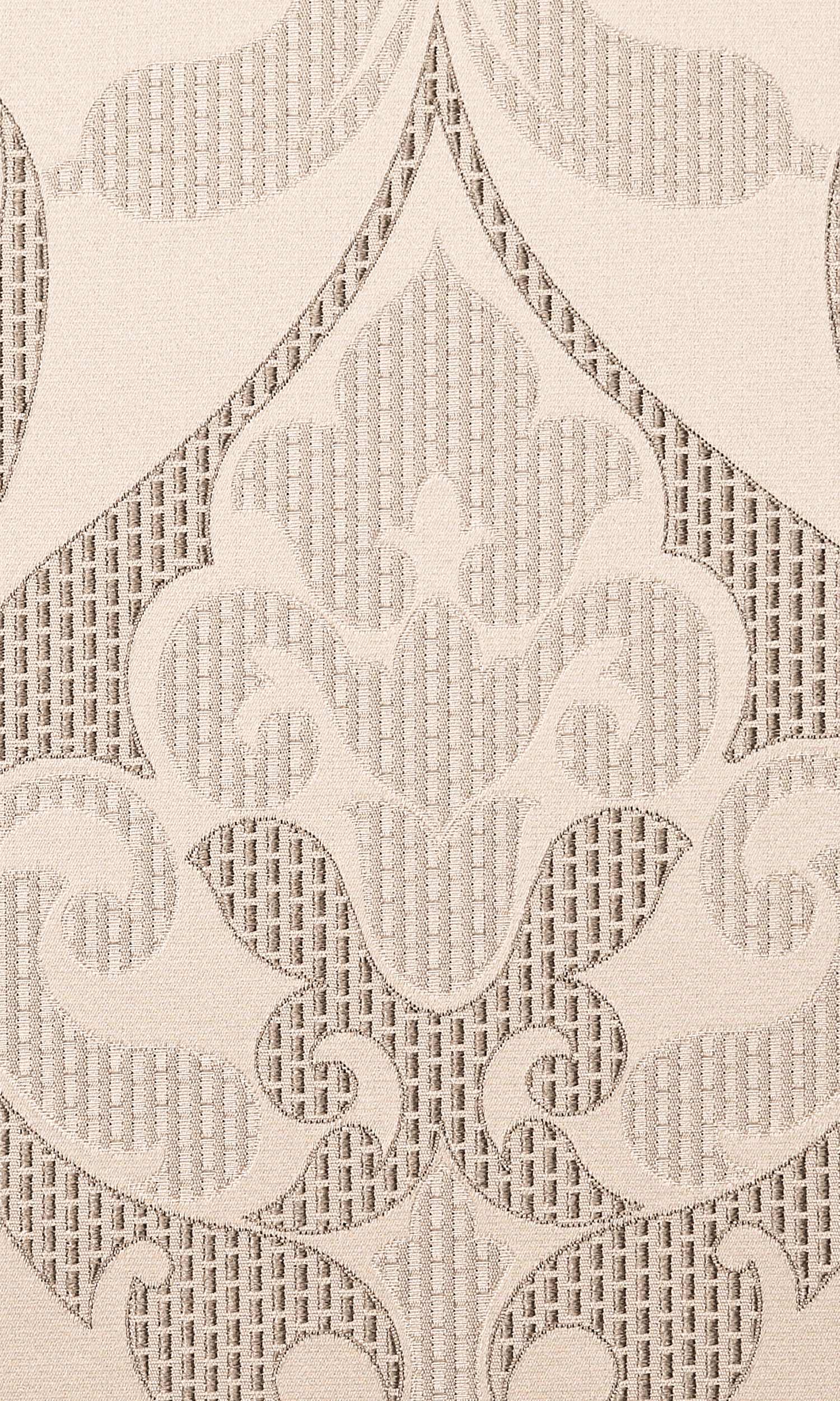 Self Patterned Flat, Plain, Fake, Faux, European Relaxed Roman Blinds (Cream/ Brown)