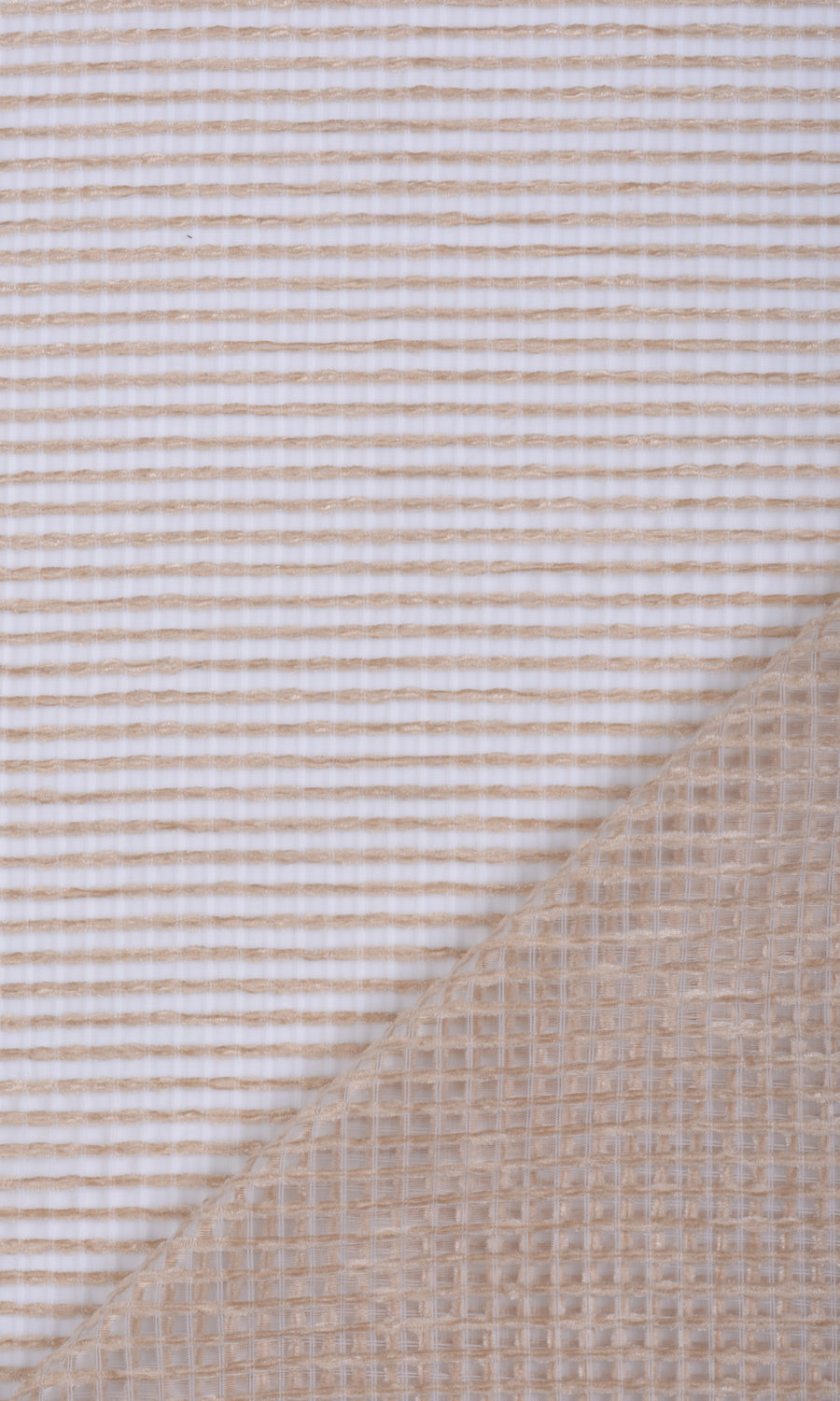 Cotton Rich Sheer Made-to-Measure Roman Blinds (Champagne Beige)