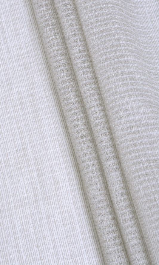 Horizontal Striped Sheer Home Décor Fabric By the Metre (Grey-Beige)