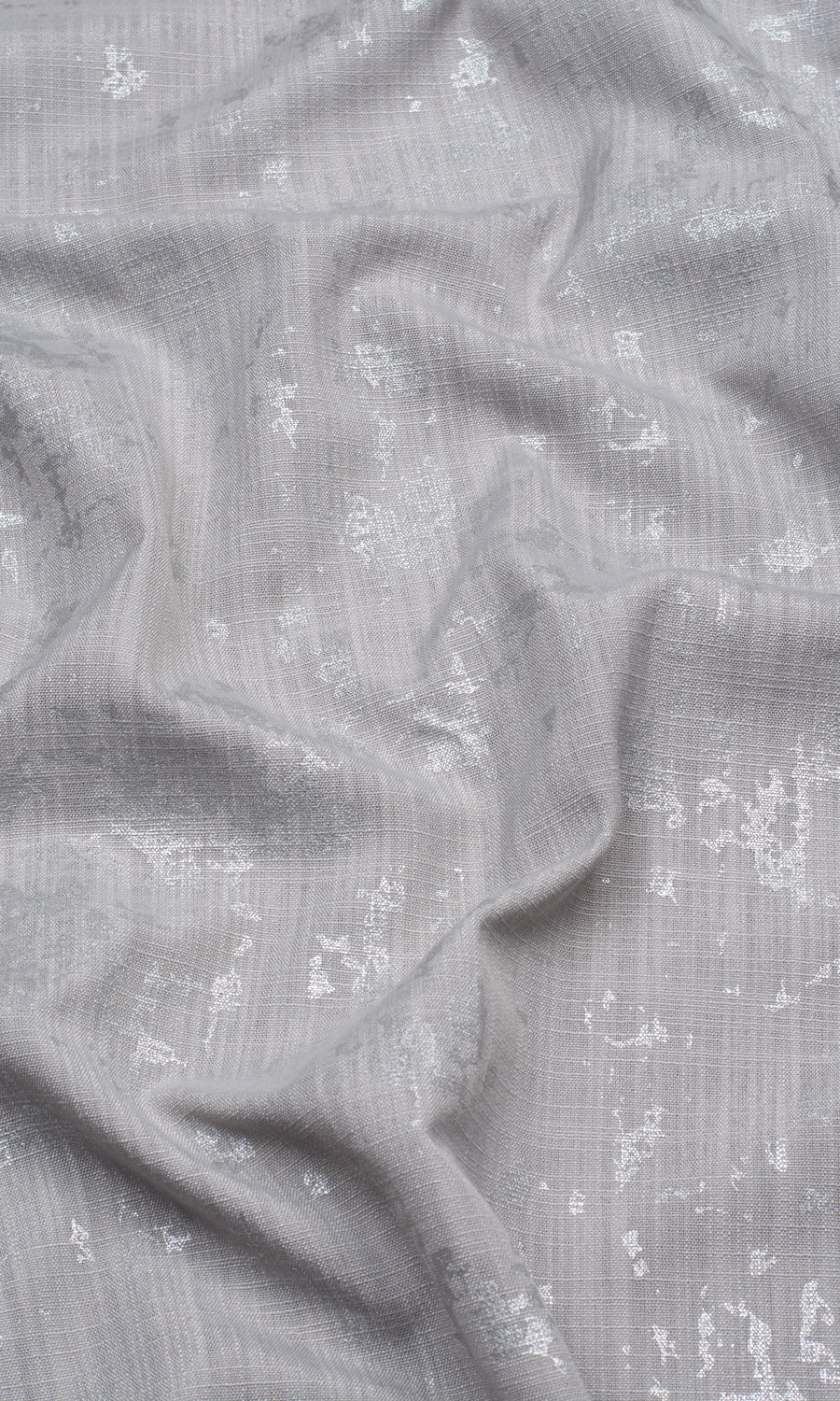 Metallic Abstract Print Fabric By the Metre for Roman Blinds & Shades (Silver)