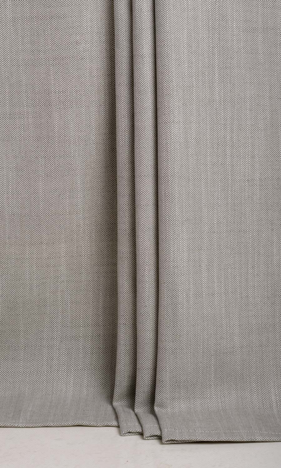 Herringbone Textured Flat, Plain, Fake, Faux, European Relaxed Roman Blinds (Grey)