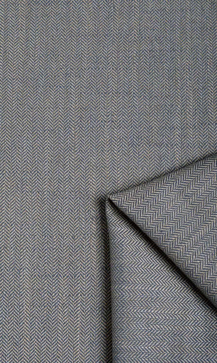 Herringbone Flat, Plain, Fake, Faux, European Relaxed Roman Blinds (Navy Blue/ Brown/ Grey)