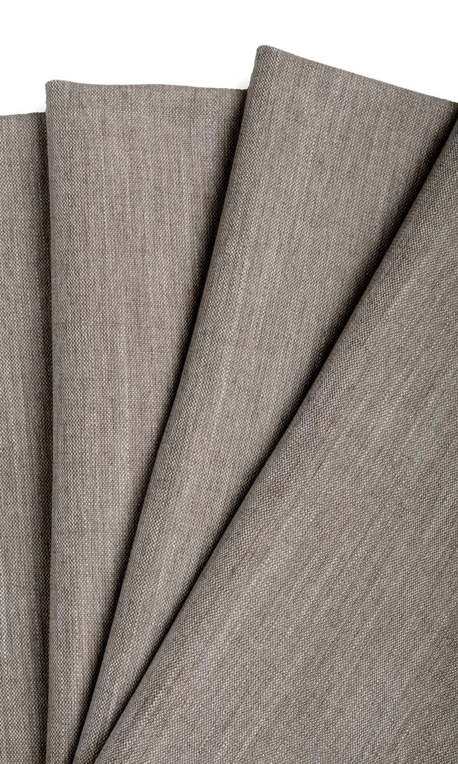 Plain Linen Texture Window Treatments Fabric By the Metre (Taupe/ Brown)