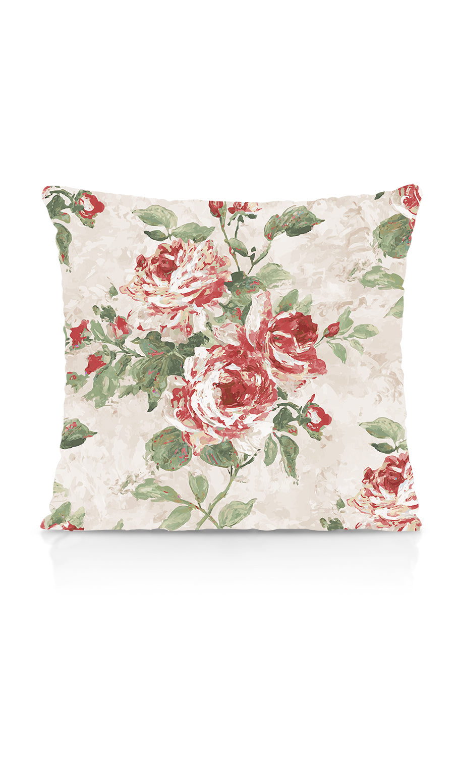 Dimout Floral Roman Blinds (Red/ Pale Grey) Extra Long Short Wide