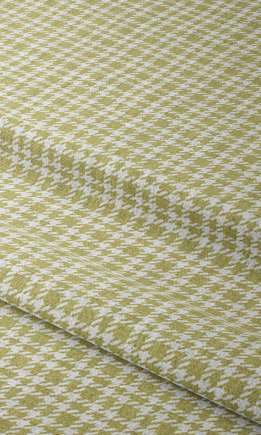 Checkered Home Textile Fabric Material By the Metre (Chartreuse Green/ White)