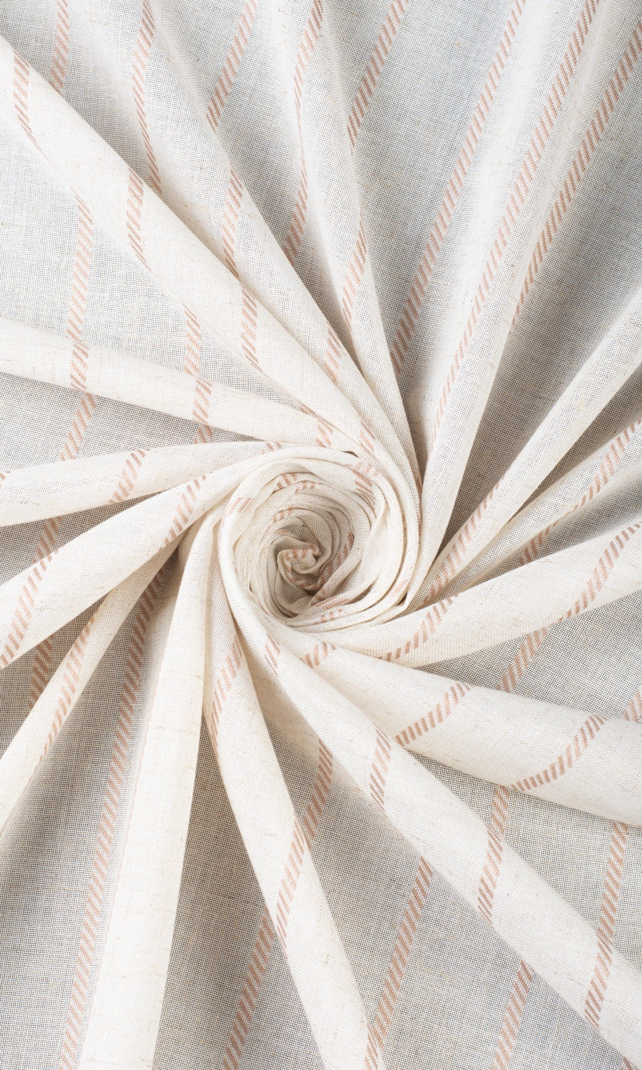 Striped Fabric By the Metre for Roman Blinds & Shades (Milky White/ Baby Pink)