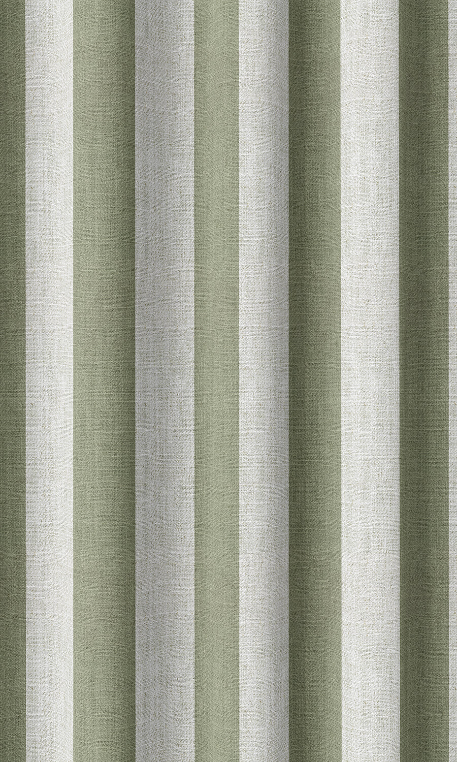 Modern Striped Home Décor Fabric By the Metre (Green/ White)