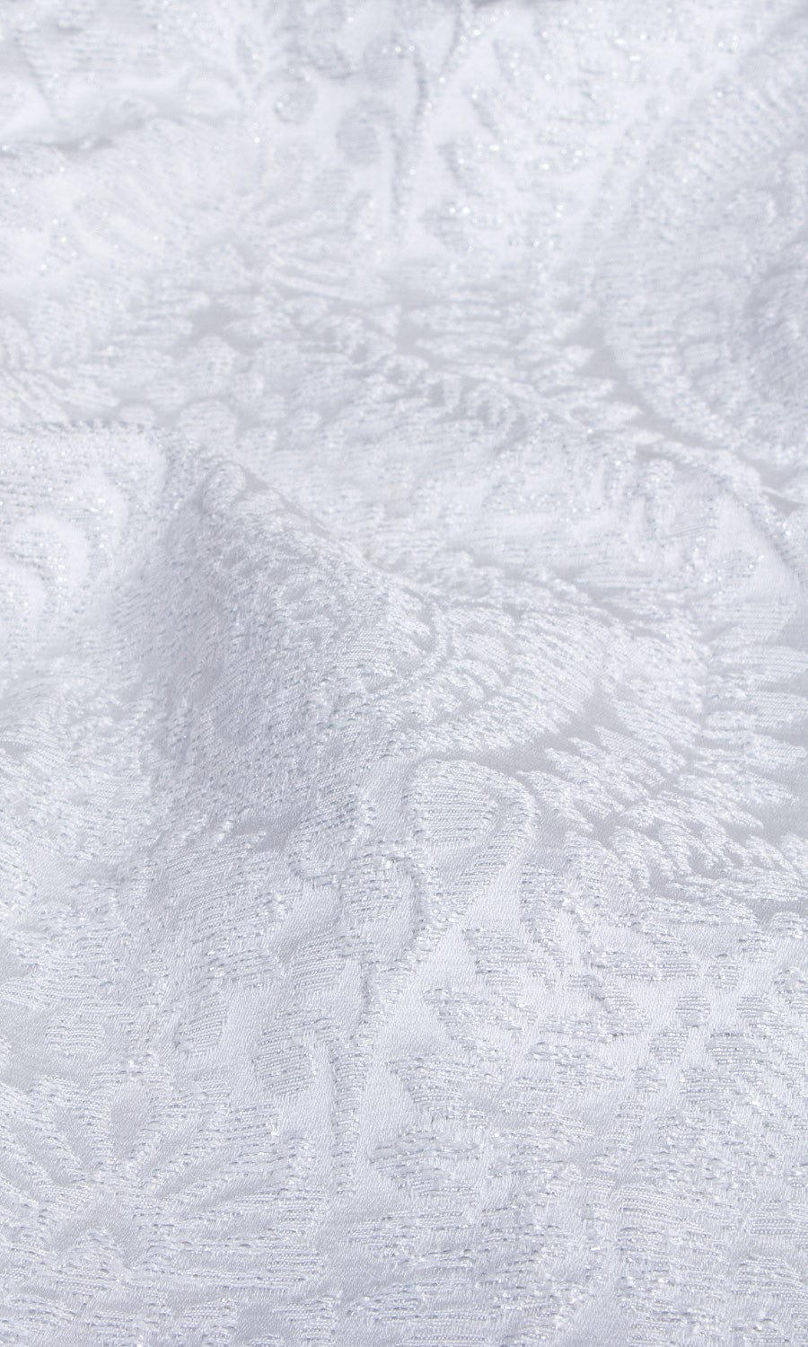 Textured Floral Any Size Style Roman Blinds (White)