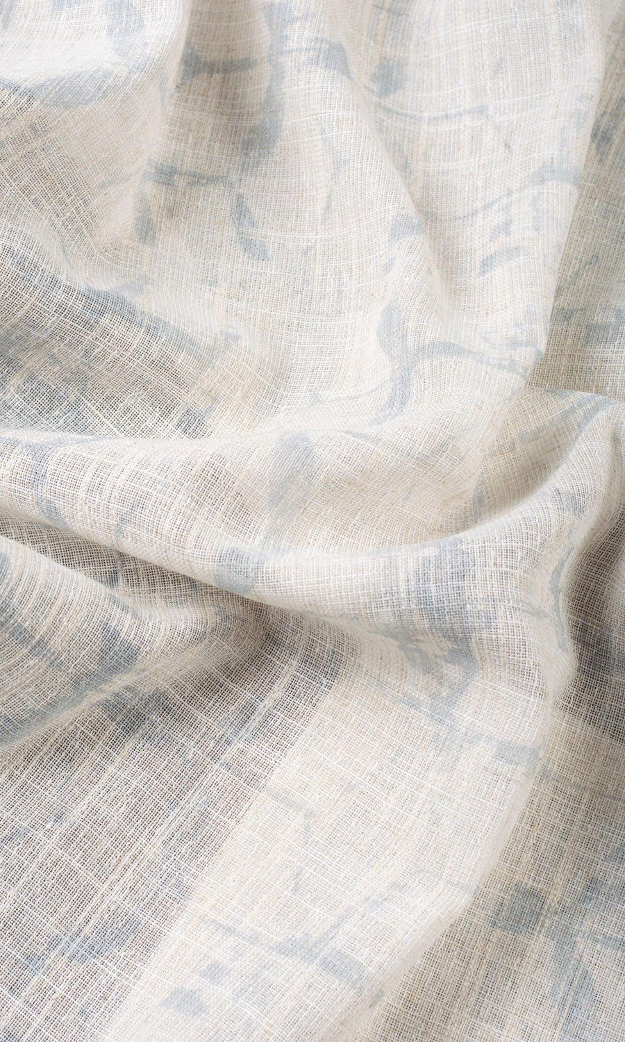 Self-Patterned Sheer Fabric By the Metre for Roman Blinds & Shades (Cream/ Grey)