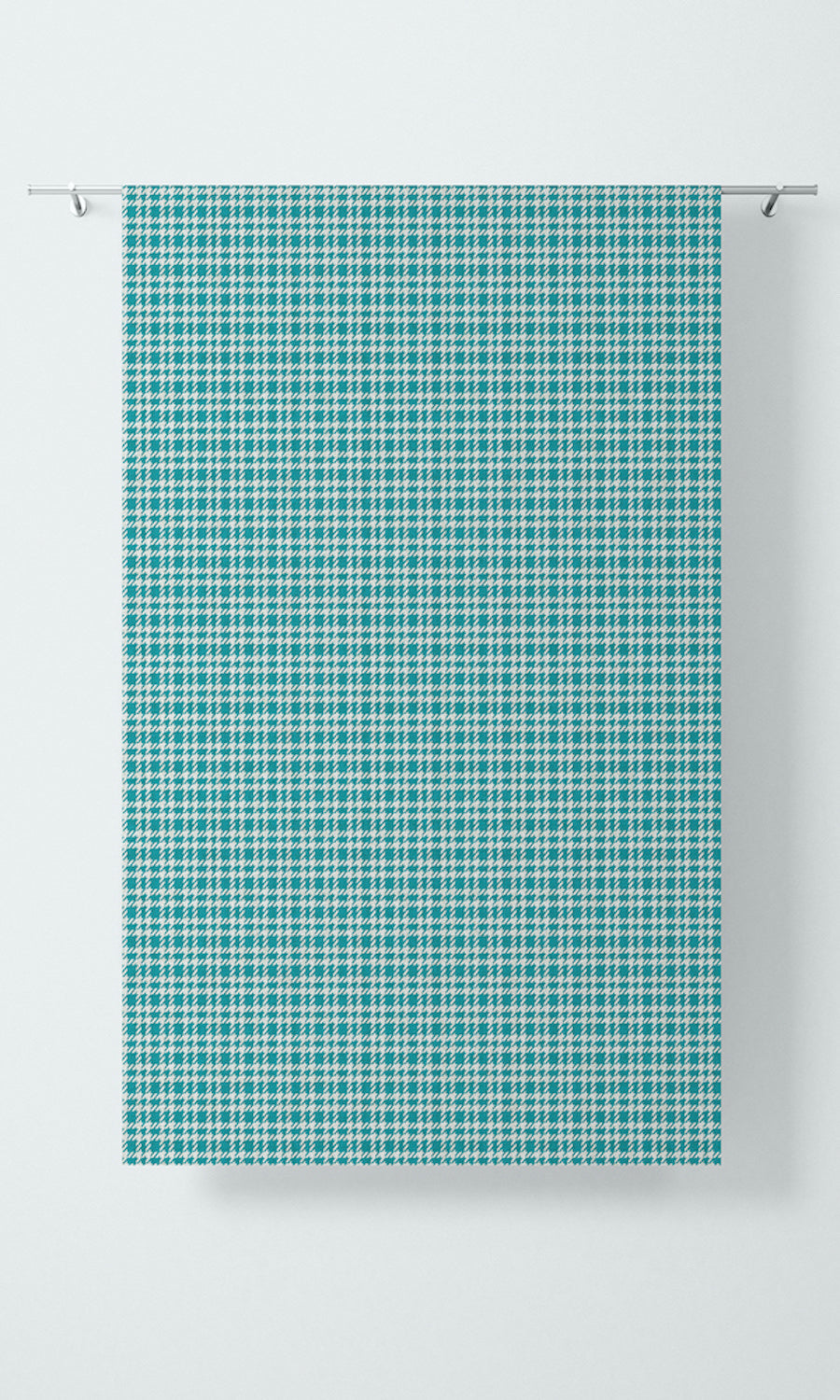 Modern Check Print Free Fabric Material Sample (Pacific Blue)