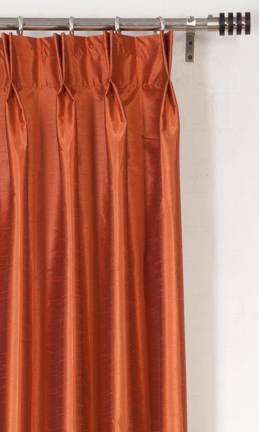 Faux Silk Flat, Plain, Fake, Faux, European Relaxed Roman Blinds (Red/ Orange)