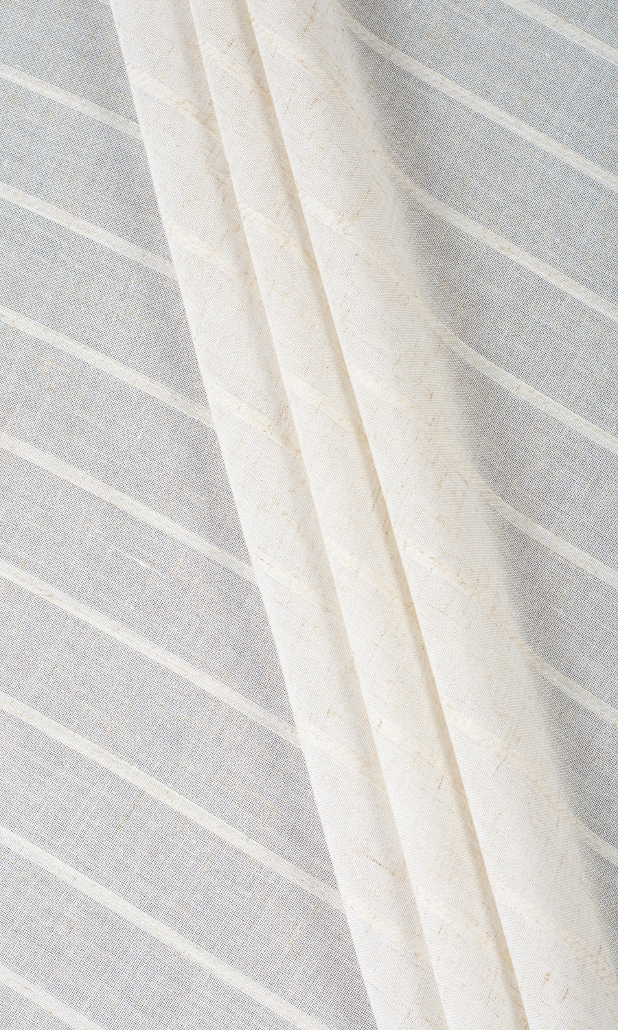 Striped Sheer Roman Blinds & Window Shades (Cream/ Ivory)