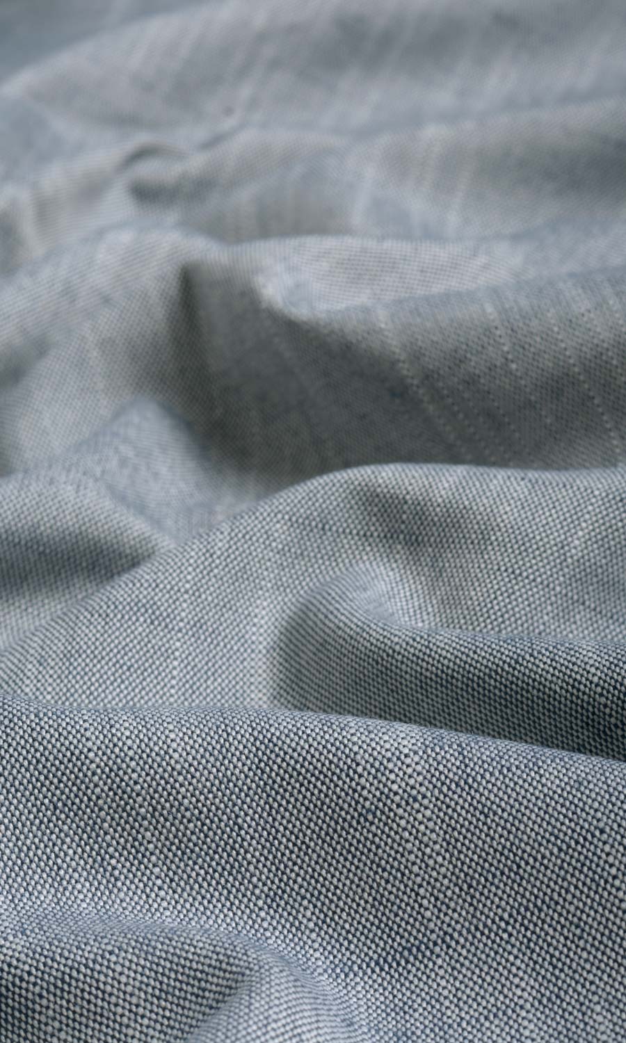 Plain Linen Texture Fabric Sample for Roman Blinds & Shades (Denim Blue)