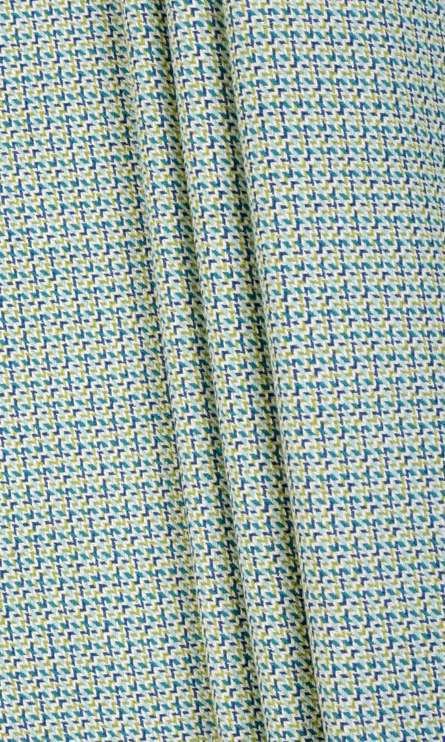 Houndstooth Patterned  Made-to-Measure Roman Blinds (Blue/ Green)