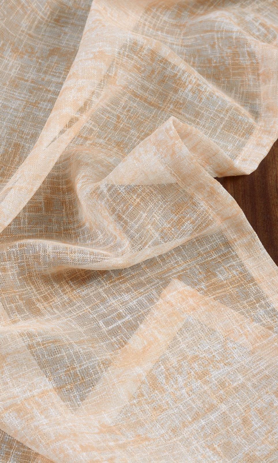 Textured Sheer Shades (Peachy Orange) for Living, Bedroom, Kitchen, Bathroom