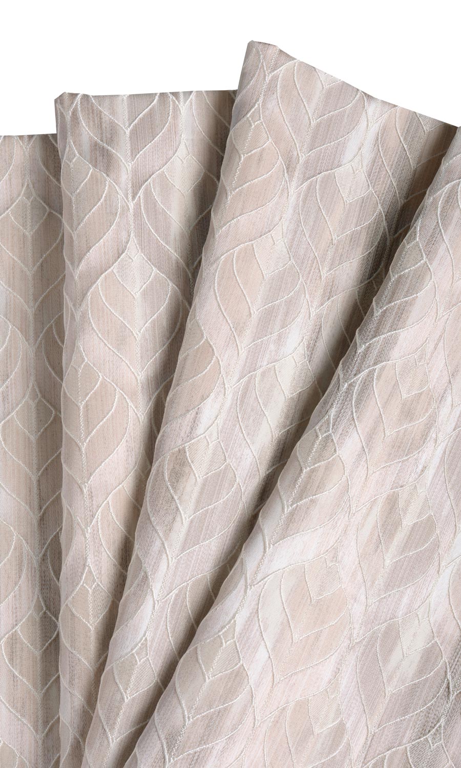 Petal Patterned Fabric Material By the Metre (Pale Grey/ Beige)