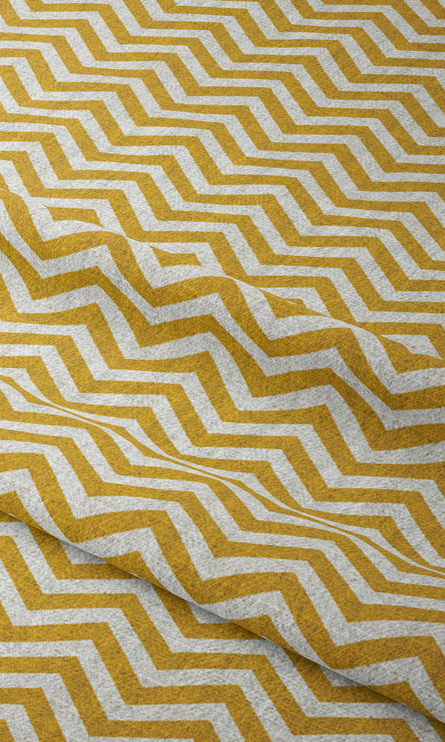 Chevron Print Window Treatments Fabric By the Metre (Deep Yellow/ White)