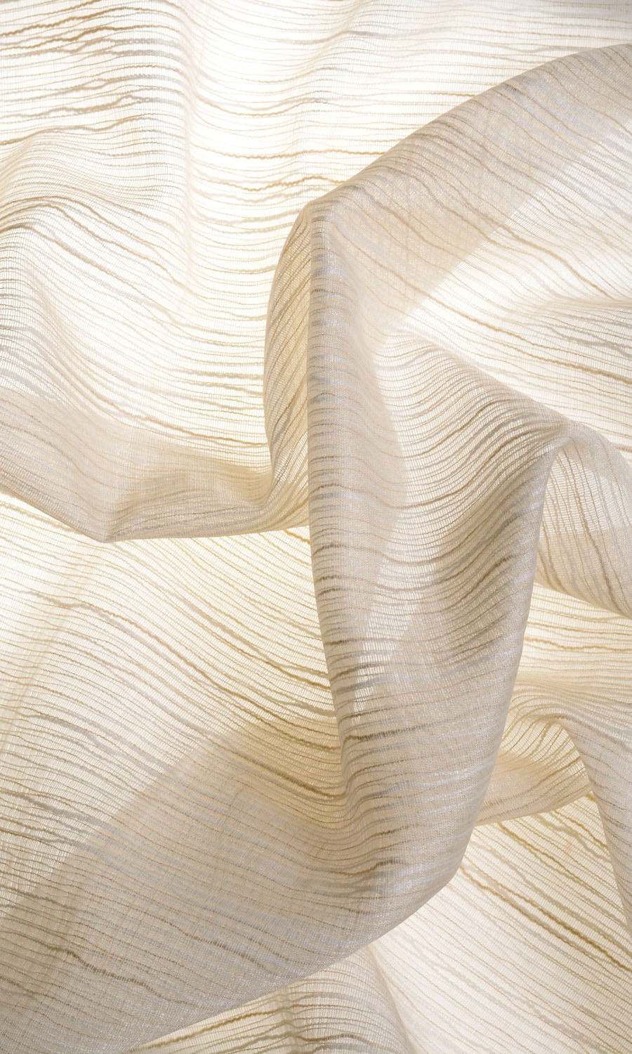 Sheer Fabric Material By the Metre (Warm Ivory)