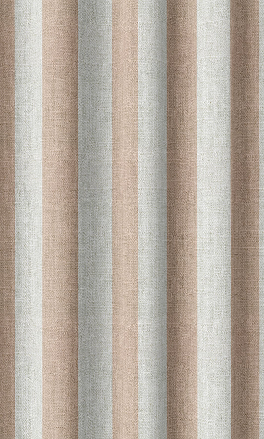 Modern Striped Home Décor Fabric By the Metre (Blush Pink/ White)